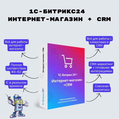 Программа для ЭВМ "1С-Битрикс24". Лицензия Интернет-магазин + CRM (12 мес.) - купить в Тюбе